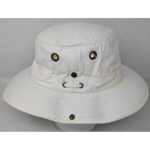 Vintage Tilley Hat Cotton Duck Canvas Outdoor Sun Hiking Size 7 1/2 White